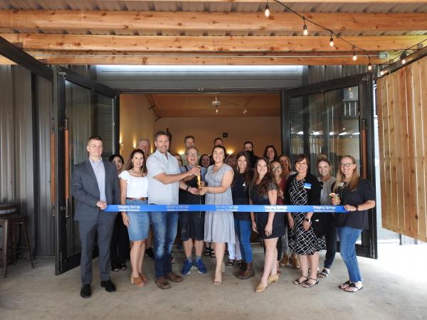 The Dripping Springs Chamber of Commerce recently celebrated a ribbon cutting for The Rackhouse event space at Desert Door Distillery. PHOTO BY STEFFANY DUKE