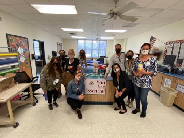 Dripping Springs Elite members deliver ‘Essentials for Essentials’ to Dripping Springs Elementary during Teacher Appreciation Week. SUBMITTED PHOTOS