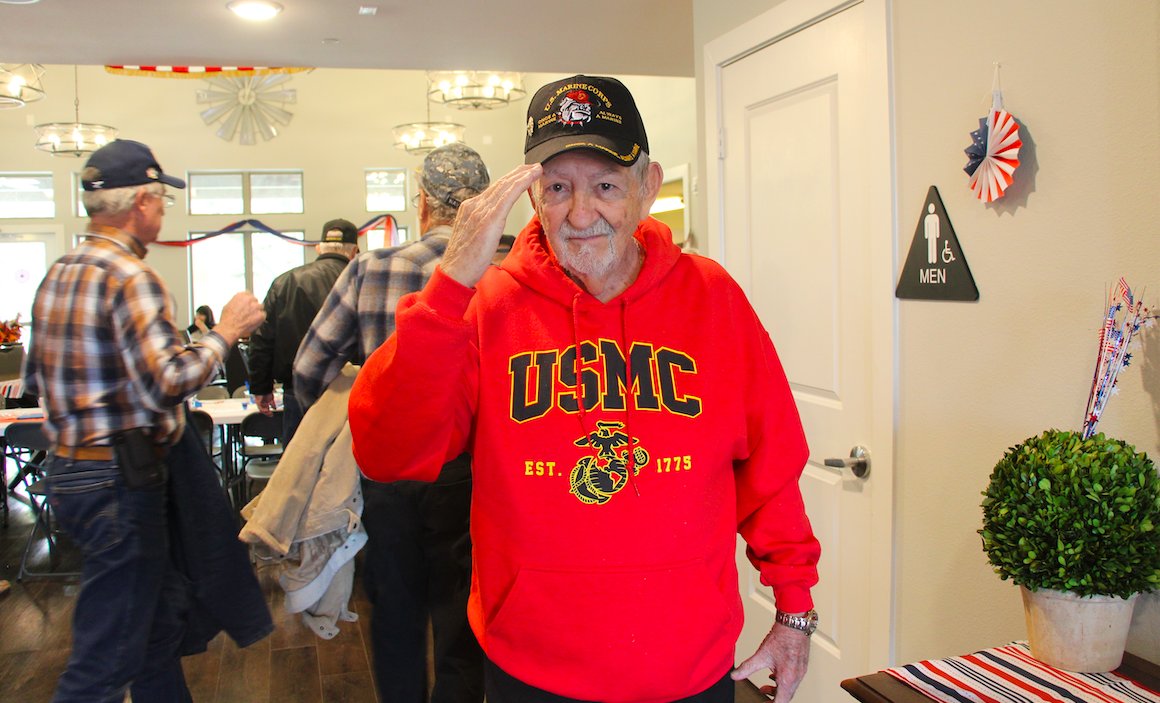 Korean War U.S. Marine Jerry Dennis resident at Merritt Hill Country Senior Living Center.
