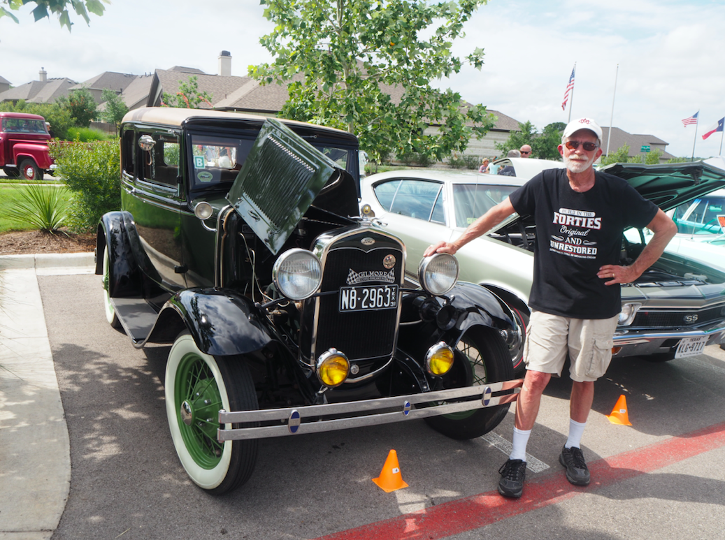 Tom Phillips with his Ford Model A Victoria. “The Victoria is an unusual model so I jumped on it when I found it,” Phillips said.